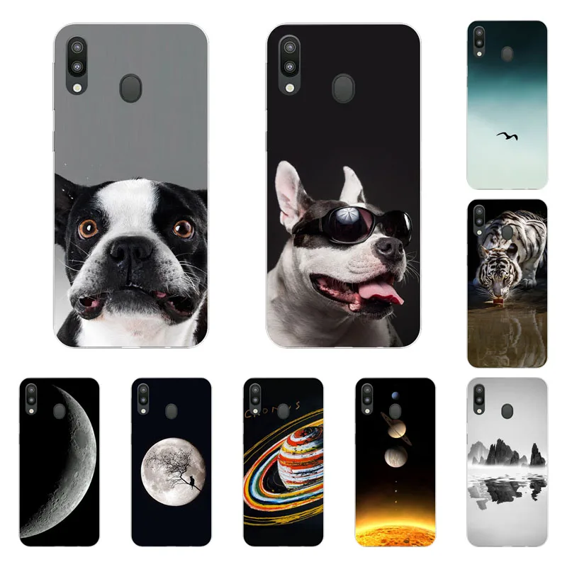for Samsung galaxy m10 Case Silicon Handsome dog Painting Soft TPU Back Cover m20 Phone protect cases shell |