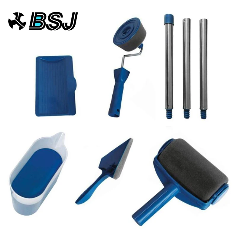 

8Pcs/set Multifunctional Household Use Wall Decorative Paint Roller Brush Handle Tool DIY Easy to Operate Painting Brush Tools