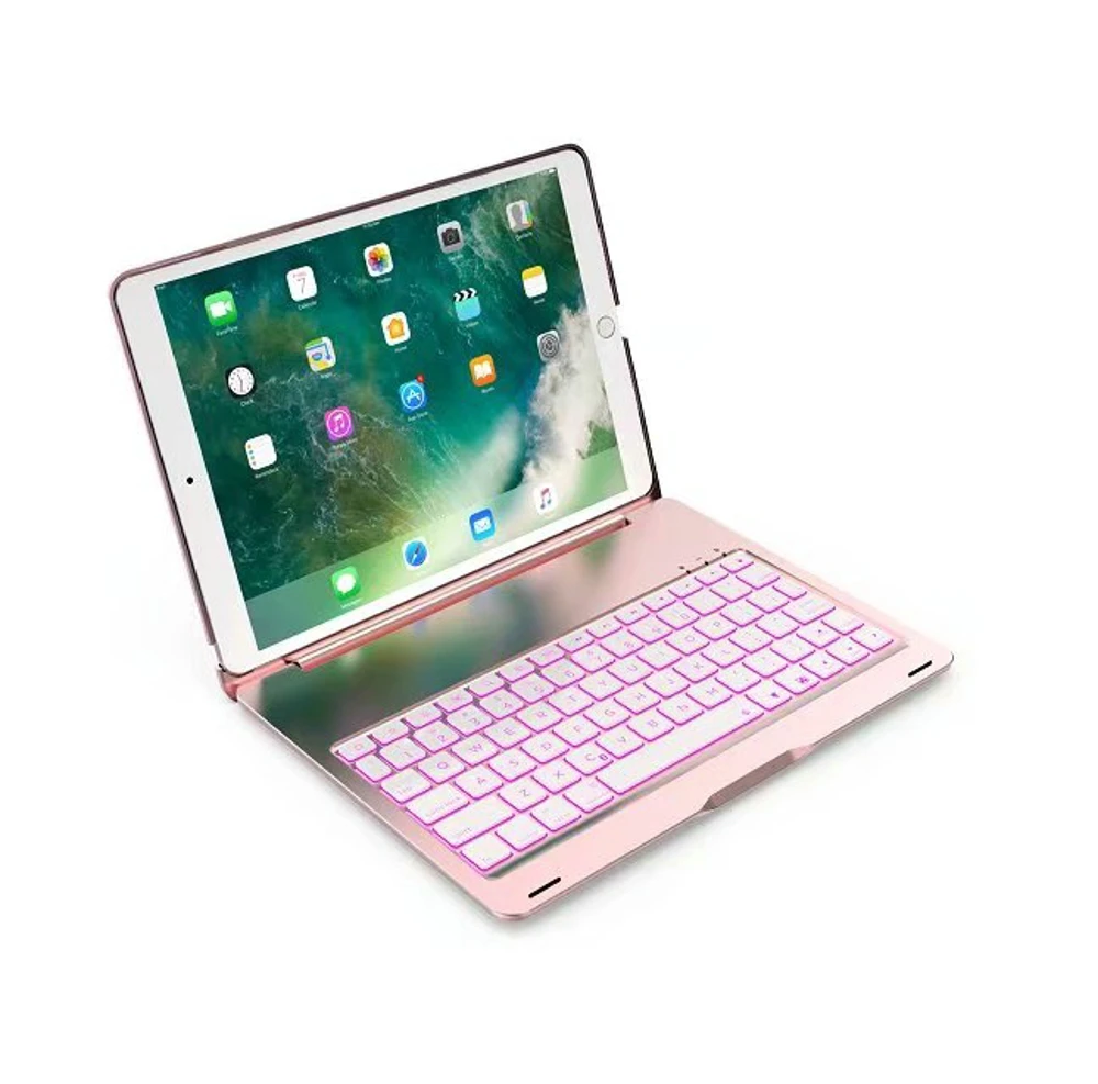 

7 Colors Backlit Light Wireless Bluetooth 3.0 Keyboard Back Cover Case For Apple iPad Pro 10.5 A1701 A1709 2017 10.5" Tablet