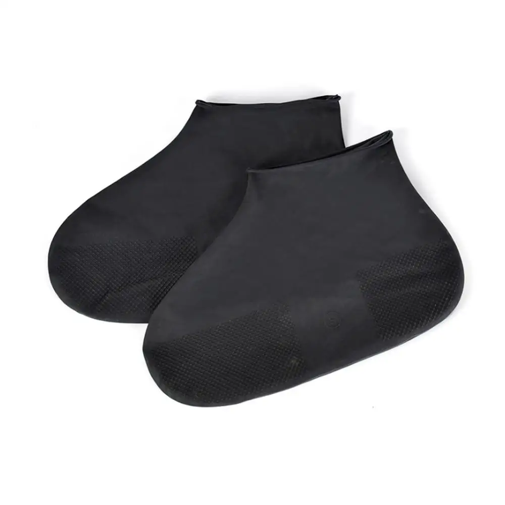Новинка года; Многоразовые Нескользящие резиновые сапоги; водонепроницаемые силиконовые резиновые сапоги; покрытие для обуви; унисекс; однотонные аксессуары для обуви - Цвет: A1-Black