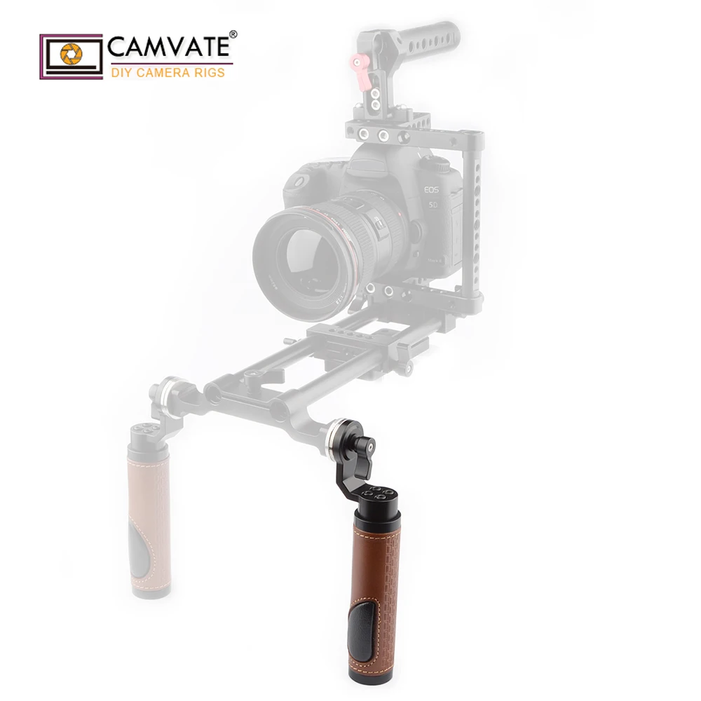 CAMVATE стиль Розетка рукоятка (кожа) для DSLR ручка плеча Rig C1618 камера аксессуары