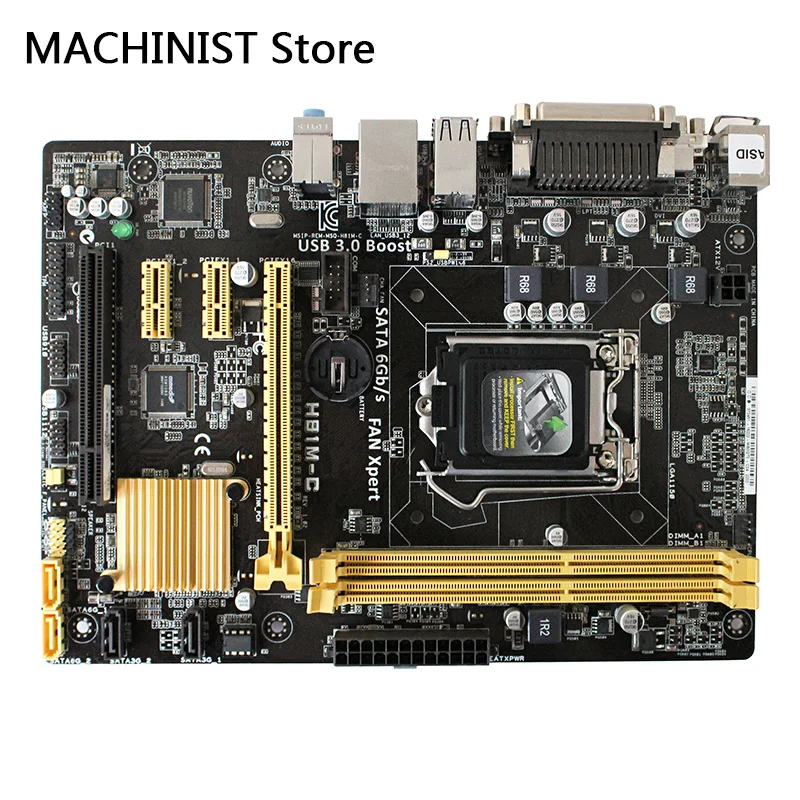 الأصلي ل ASUS H81 H81M-C سطح اللوحة LGA1150 I3 I5 I7 CPU DDR3 16G SATA3