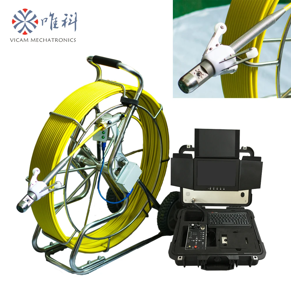Vicam 38mm dual view rotation water pipe inspection camera 60meters