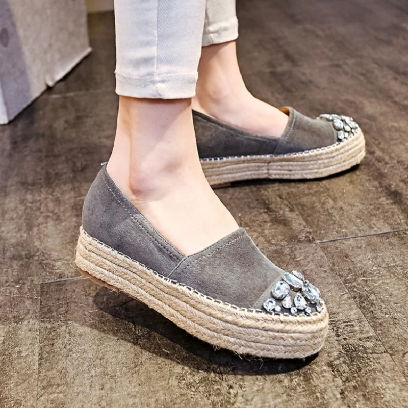 Mujer rouge gris Espadrilles Fashions Nouveau Plataforma Noir Femmes Zapatos Womans Chaussures Femme Dames 2018 57ZO1fq