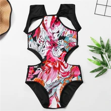 Брендовый сексуальный купальник с принтом, Женский цельный купальник, сексуальный купальник с пуш-ап, открытый купальный костюм, пляжная одежда, монокини