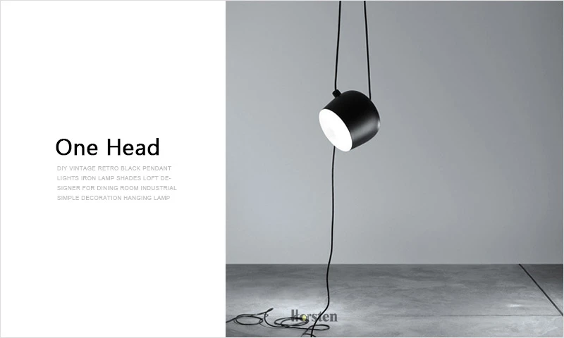 Horsten Nordic Art Decoration DIY Pendant Lights Black White Creative Aluminum Pendant Lamp For Dining Living Room Restaurant Bar (13)
