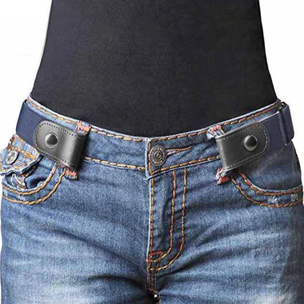 Новая пряжка Бесплатная эластичная искусственная кожа стрейч пояс для джинсовых брюк платье