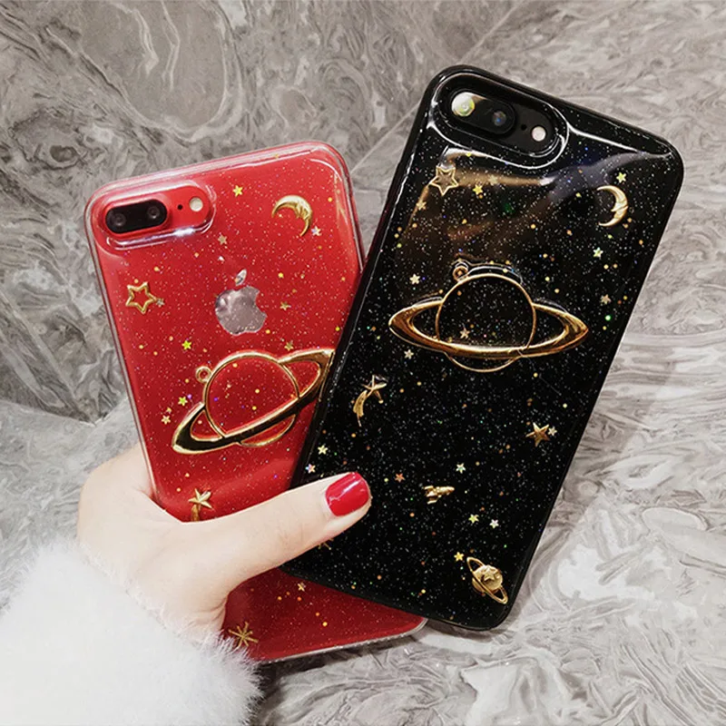 Планет цвета: прозрачный черный чехол для IPhone6/6S/6Plus/iPhone7/7plus/iPhone8/8Plus/X/XS/iPhoneXR/iPhoneXS MAX