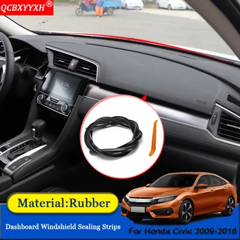 

Car-styling Rubber Anti-Noise Soundproof Dustproof Car Dashboard Windshield Sealing Strips Accessories For Honda Civic 2009-2018