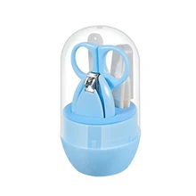 4 шт. Детские комплекты для здравоохранения детский набор для ухода за ногтями Детские пальчиковые ножницы кусачки для ногтей Мультяшные животные Коробка для хранения для путешествий