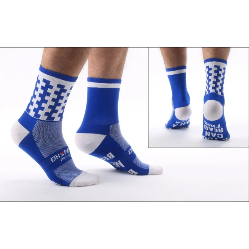 

Sports Unisex Cycling Sock Running Bicycle Riding Socks Compression Mid Stocking Mountaineering Socks Words Printed
