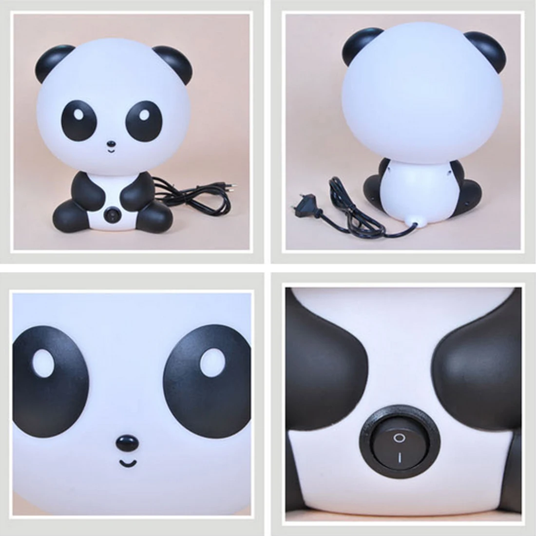 

Nightlight EU Plug Baby Bedroom Lamps Night Light Cartoon Pets Rabbit Panda PVC Plastic Sleep Led Kid Lamp Bulb for Kids