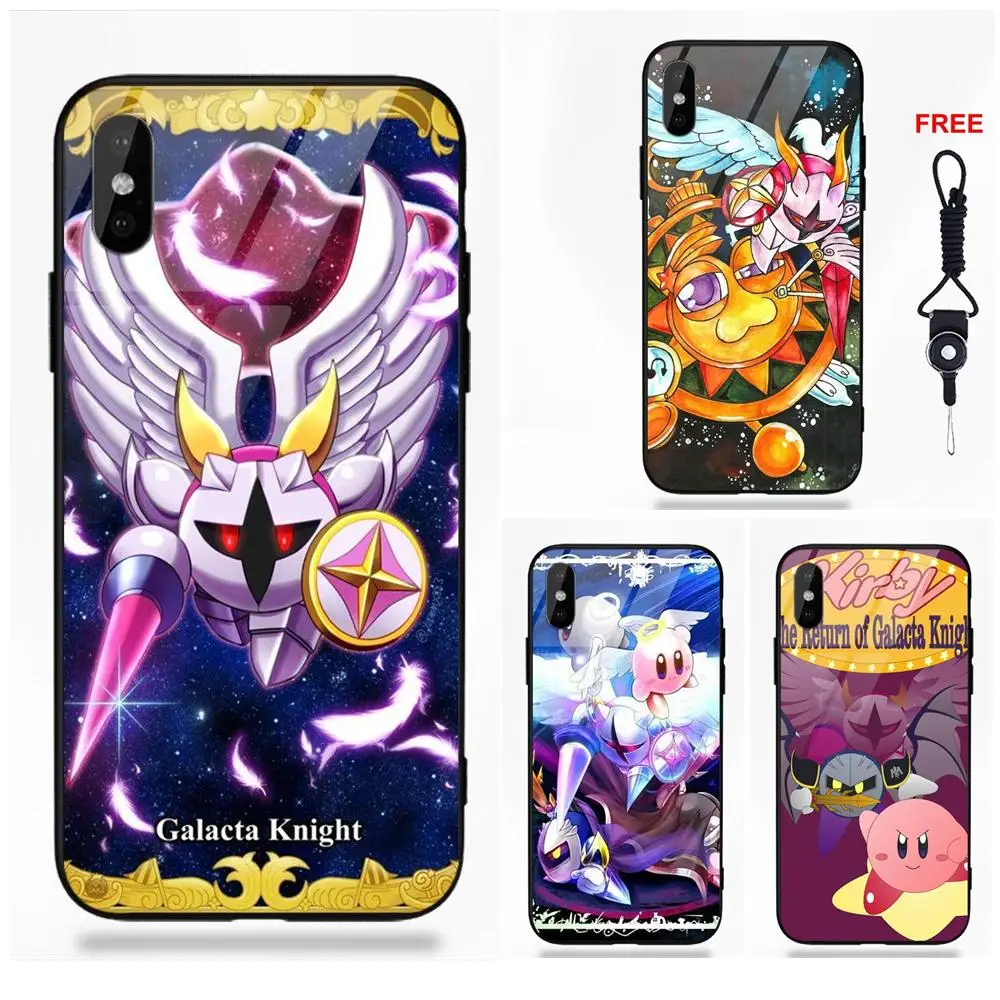 Game Kirby Galacta Knight Pattern Soft TPU Frame Tempered Glass Phone Case For Apple iPhone X XS Max XR 5 5C 5S SE 6 6S 7 8 Plus Game Kirby Galacta Knight Pattern Soft TPU Frame Tempered Glass Phone Case For Apple iPhone X XS Max XR 5 5C 5S SE 6 6S 7 8 Plus