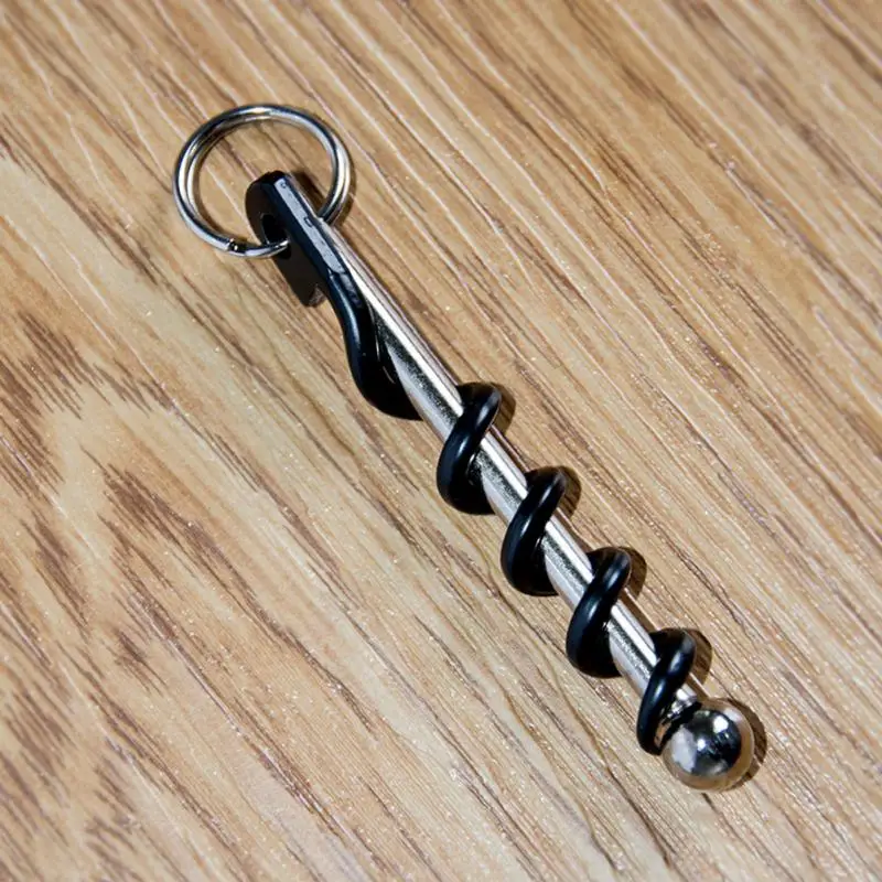 

Multi-functional Red Wine Bottle Opener Mini Cork Screw Keychain Camping Outdoor Survival Tool Hot Sale #06