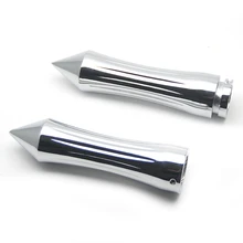 2 шт. хромированные мотоциклетные CNC " ручки на руль универсальные для всех моделей мотоциклов с 1" 25 мм рукоятки на руль мотоциклетные части