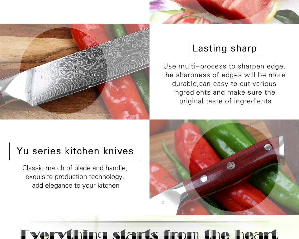 XINZUO 1" дюймовый нож для нарезки мяса из японской дамасской стали нож для мяса с ручкой из черного дерева профессиональные ножи для шеф-повара сашими суши