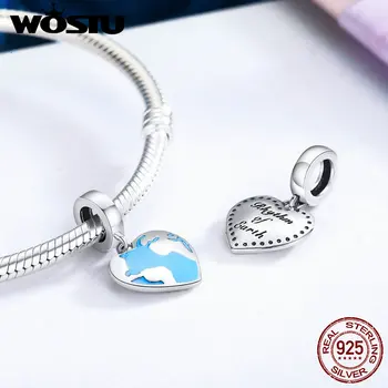 

WOSTU Authentic 925 Sterling Silver Rhythm Of Earth Dangle Bead Fit Original WOST Charm Bracelet Pendant Jewelry Gift BKC351