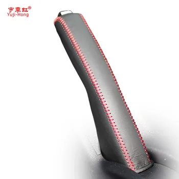 

Yuji-Hong Car Handbrake Covers Case for Hyundai Rohens-Coupe 2009-2012 Car-styling Genuine Leather Cover Black/Red lines