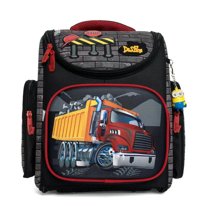 

Delune Brand Primary Grade 1-3 Kids 3D Cartoon School bag Children Orthopedic Ergonomic Design School Backpack Boys School Bags