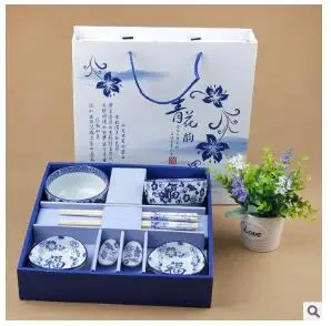 NHM 1 шт. креативная Подарочная чаша celadon фарфоровая посуда, комплект свадебных бизнес-подарков бытовой рисовой миски коробка - Цвет: 5