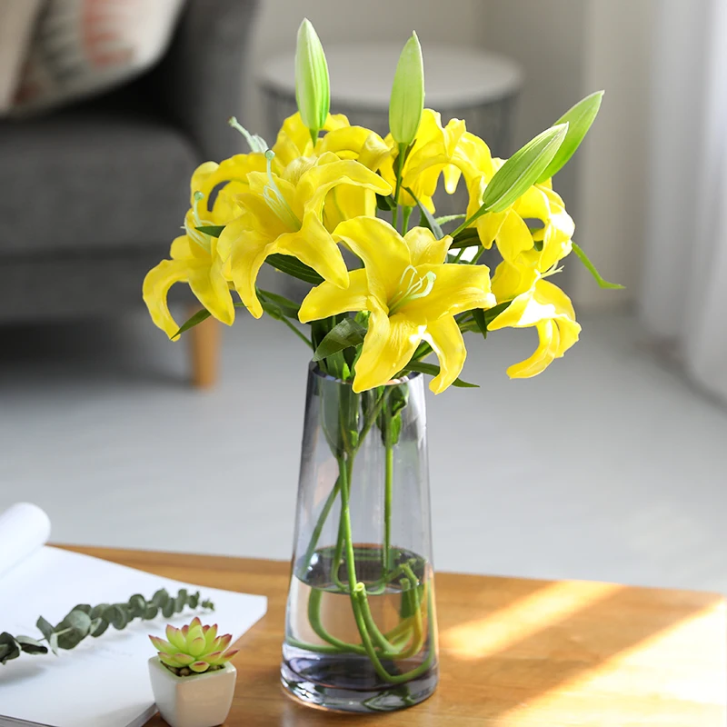 Xuanxiaotong большой искусственный PU Lilium цветы для дома декоративные наилучшие