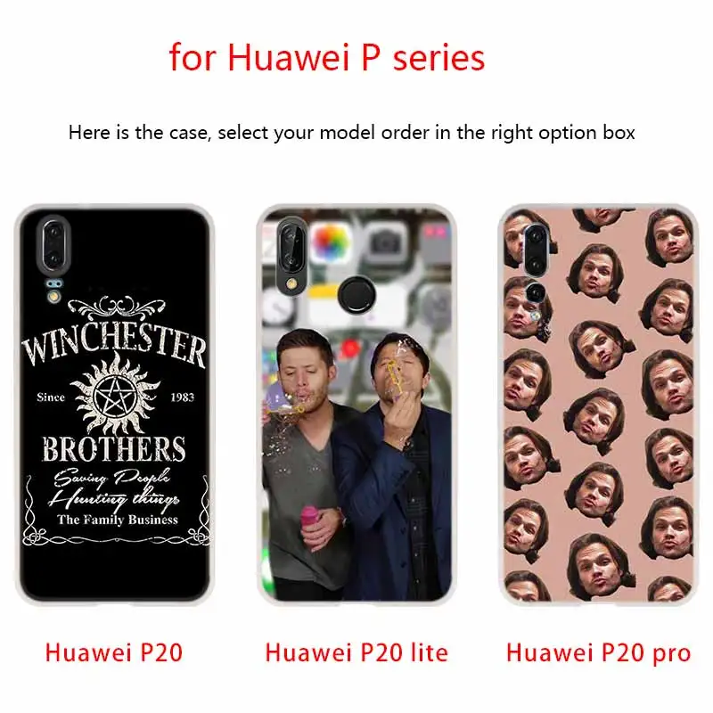 Мягкий чехол для Huawei P40 P30 P20 Pro P10 Lite e Plus P Samrt Z 2020 2019 Supernatural Jensen Ackles|Бамперы| |