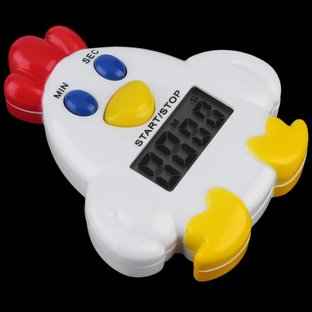 1 Pcs Mini Keluarga Kartun Ayam Pengingat Kitchen Timer 99 Menit 59