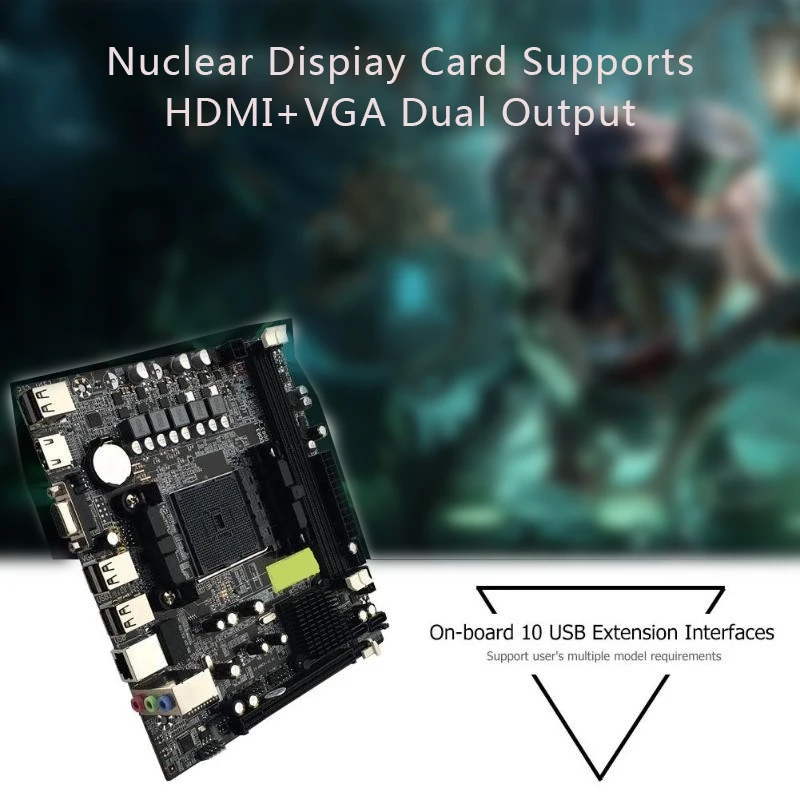 

Desktop Motherboard A55/A58 PCI-E 2xDDR3 4xSATA2 Interface Motherboard Compatible for AMD Dropshipping