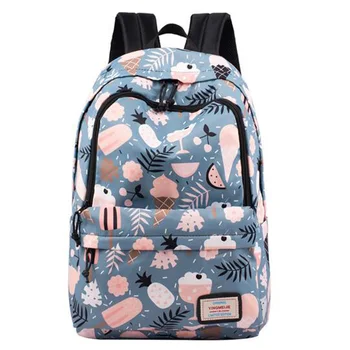 

Fresh Style School Bag For Girls Rucksack Women Backpacks Print Bookbags Canvas Backpack Female Travel Backpack