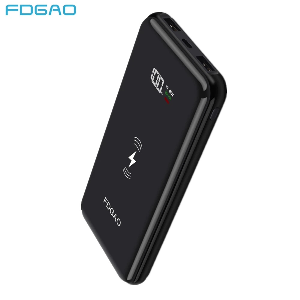 

FDGAO 20000mAh QI Wireless Charger Power Bank For iPhone XS XR X 8 Dual USB Battery Wireless Powerbank For Xiaomi Samsung S9 S8