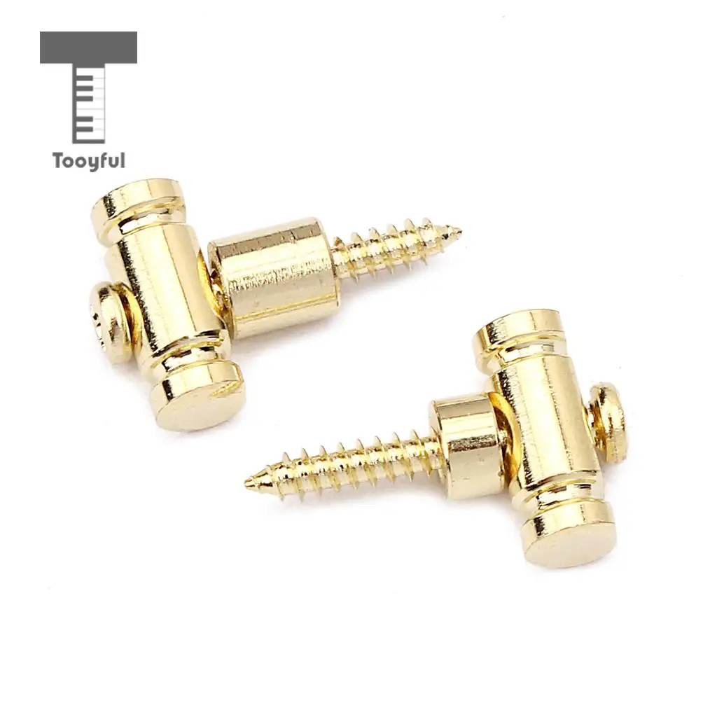 Tooyful Set of 2 Guitar Replacement Gold Copper String Mounting Tree Guide Retainer Musical Instrument Parts