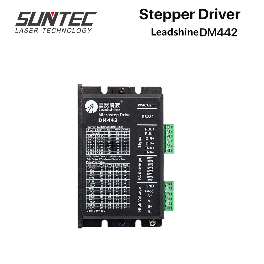 

Suntec Motor Driver DM442 Leadshine 2 Phase Stepper Driver DM442 Analog Max 40 VDC / 4.2A