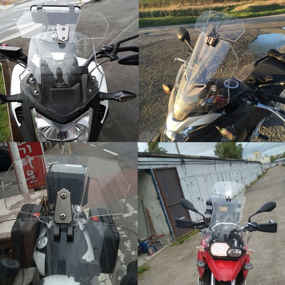 

Universal Motorcycle Parts Windshield Windscreen For Honda Yamaha Suzuki Kawasaki BMW R1200gs ADVF700 Ducati Harley Wind Spoiler