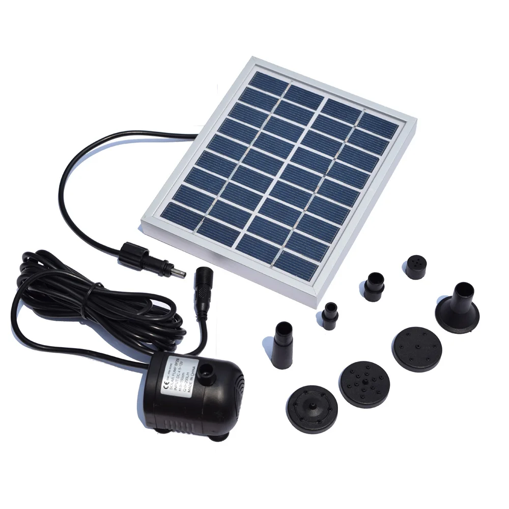 5W Solar Water Pump Landscape Pool Garden Solar Fountains Solar Powered