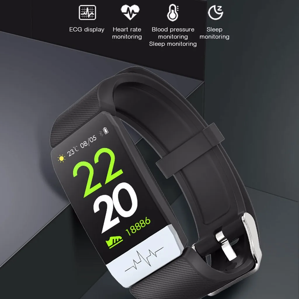 

2019 hotSmart Watch Heart Rate Monitor Blood Pressure ECG Q1S Sleep Fitness Tracker Purchasing for wearable devices dropshipping