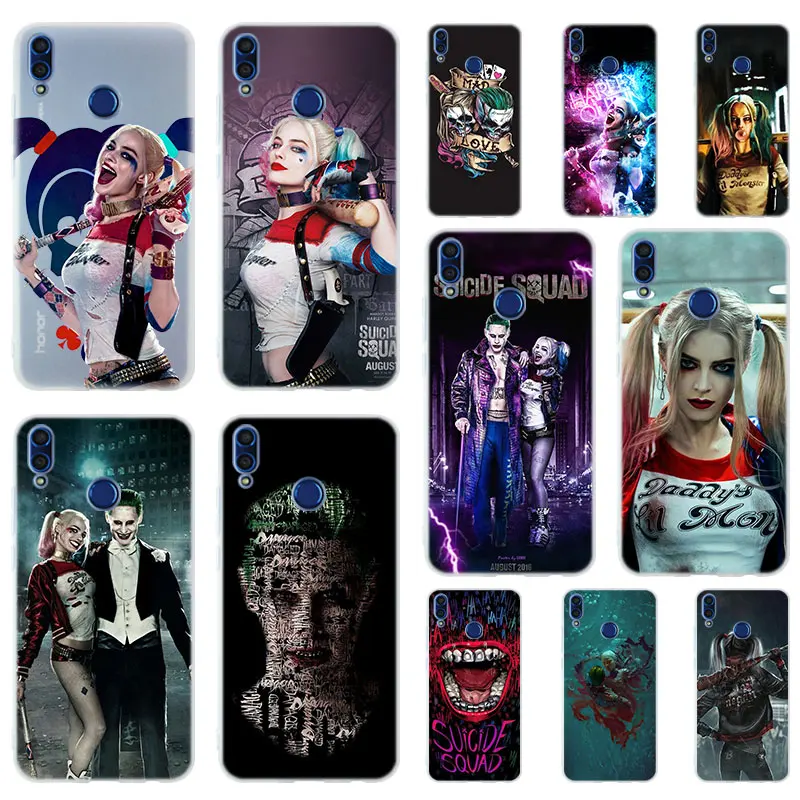 

Joker and Harley Quinn Silicone Phone Case Cover For Huawei Honor 9 10 Lite 6X 7X 8X Max 7A 8A 8C 20 PLAY 9x Hot