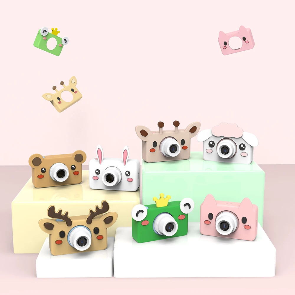 

8MP HD 2" LCD Children Kids Mini Digital Video Camera Portable Kids Toys Camera with Cartoon Stickers Children Gifts Fotografica