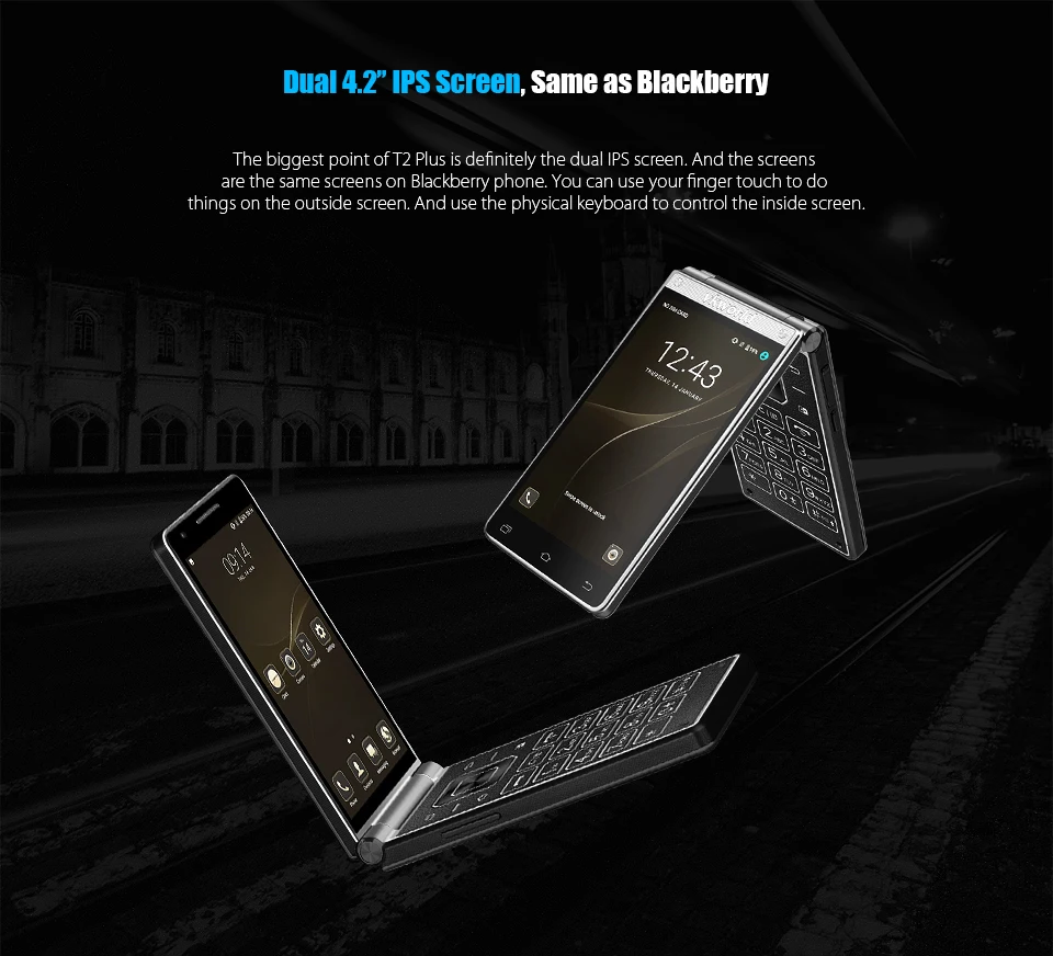 Vkworld T2 плюс 4 г 3 ГБ Оперативная память 32 android7.0 флип смартфон MT6737 ядра 4.2 &quotIPS
