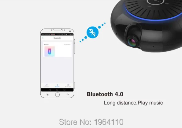 Panoramic 180 Degree 1080P HD Wifi IP Camera Built-in 5W Hifi System Bluetooth Speaker Internet Music byFree App Remote Control_F8