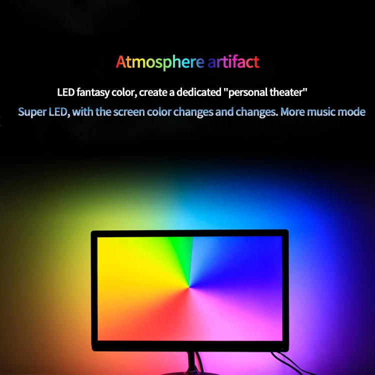 

Wholesale USB Powered LED Lights TV Background Lighting HD LCD Ambilight Display Synchronization Science Experiment DIY