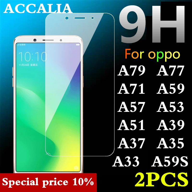 

2PCS Full Tempered Glass for Oppo a57 a77 a53 a51 a39 A71 A37 A33 A79 A59S A35 Screen Protector Toughened Protective Glass Film