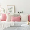 Solid Pillow Case Corduroy Flocking Velvet Cushion Cover Pink Grey Blue Coffee Soft Home Decorative Pillow Cover 45x45cm/60x60cm ► Photo 1/6