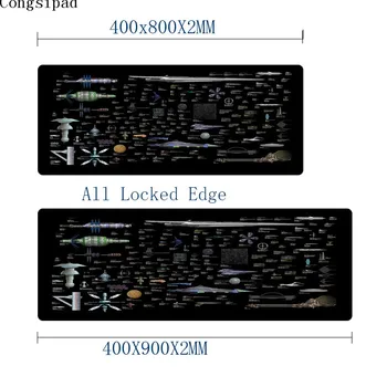 

Congsipad Spacecraft Size Diagram In Various Game Films super Big Table Mats Mousepad for Spaceship Enthusiasts and Game Player