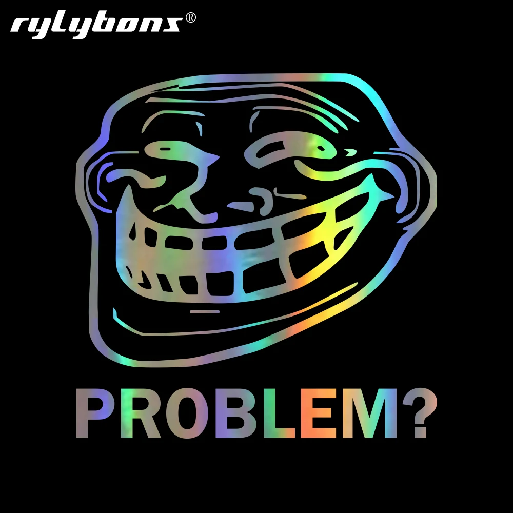 Rylybons 14X14CM есть ли проблема? На полный наклейки на Автомобильный кузов и лобовое