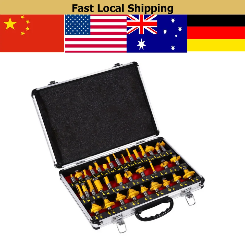 

1 Set 35pcs Woodworking Router Bits 1/2 inch Shank Router Bits Set Woodworking Milling Cutter Bits Woodworking Cutter Bit Set
