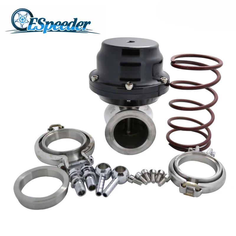 ESPEEDER Universal 44mm External Wastegate Turbo Black 8.7 PSI High