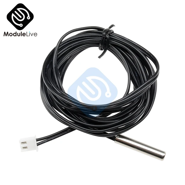 Sensor de temperatura de termistor NTC de impermeabilidad, Cable de sonda para Arduino, W1209, W1401, 0,3 m, 0,5 m, 1m, 2m, 3m, 10K, 1%, 3950 3