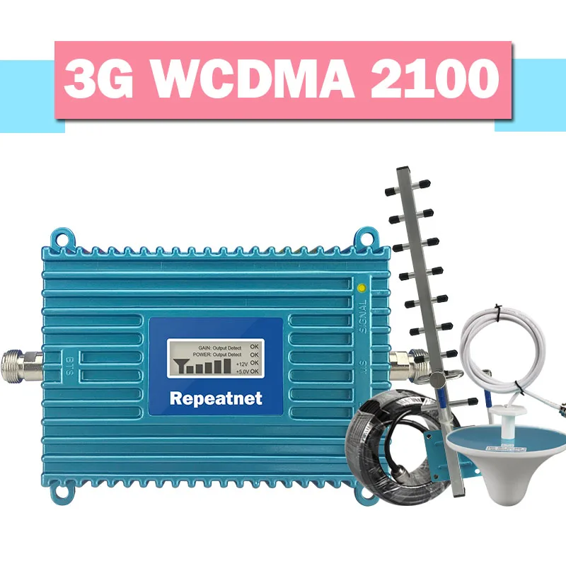 

Walokcon Powerful 3G Cell Phone Signal Booster Repeater Amplifier UMTS 2100MHz Band 1 3G WCDMA Mobile Phone Repeater Antenna