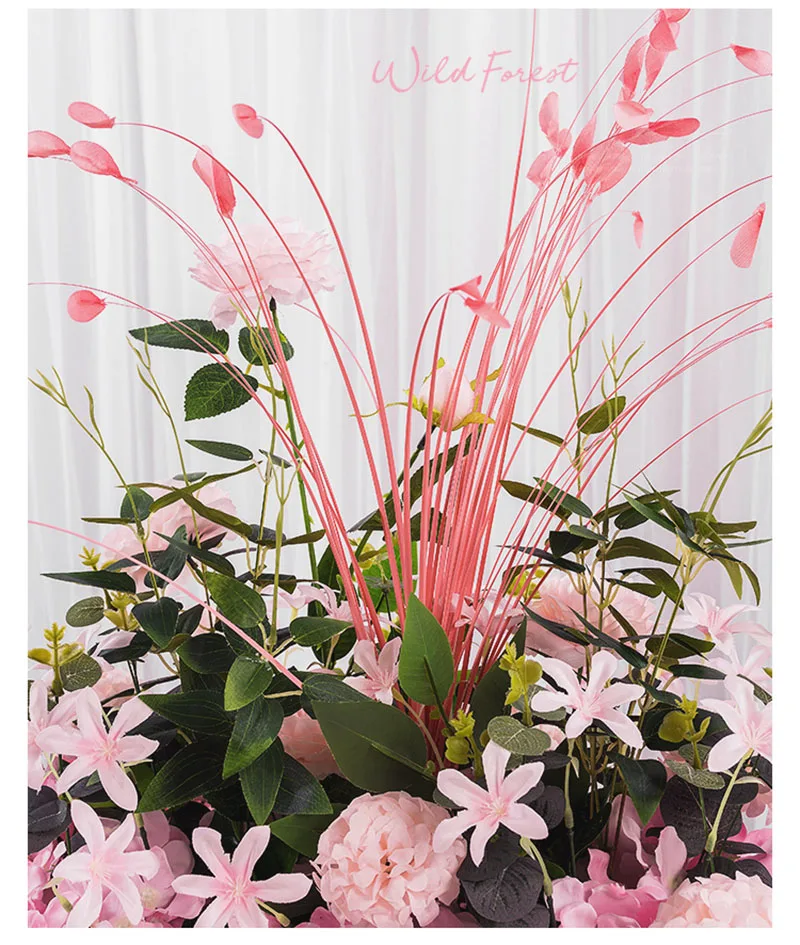 Flone Artificial Silk Hydrangea Rose Flower Row Wedding Road Lead T Station Stage DIY Background Art Home Decoration Accessories (5)