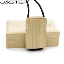 Логотип Jaster шнурок деревянная палка+ коробка USB флэш-накопитель бамбуковый деревянный Флешка 8 Гб 16 Гб U диск фотография свадебный подарок